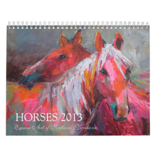 Calendrier mural équin d'art de cheval Svetlana