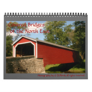 Calendrier mural est du nord annuel de ponts