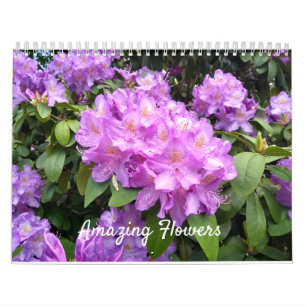Calendrier mural extraordinaire de fleurs