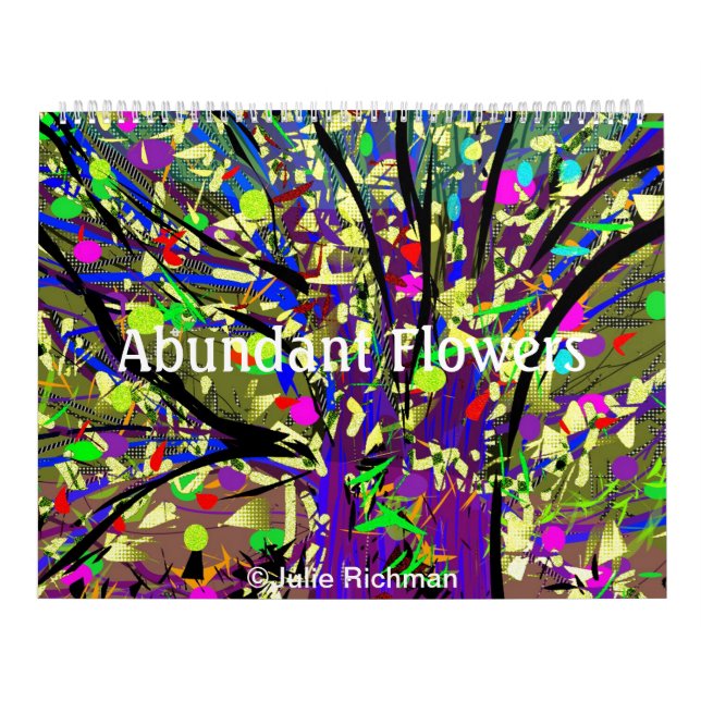 Calendrier Mural Fleurs abondantes par Julie Richman (Protection)