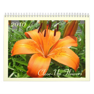 Calendrier Mural Fleurs en gros plan
