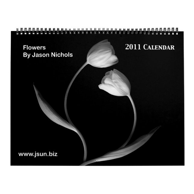 Calendrier Mural Fleurs noires et blanches 2011 (Protection)
