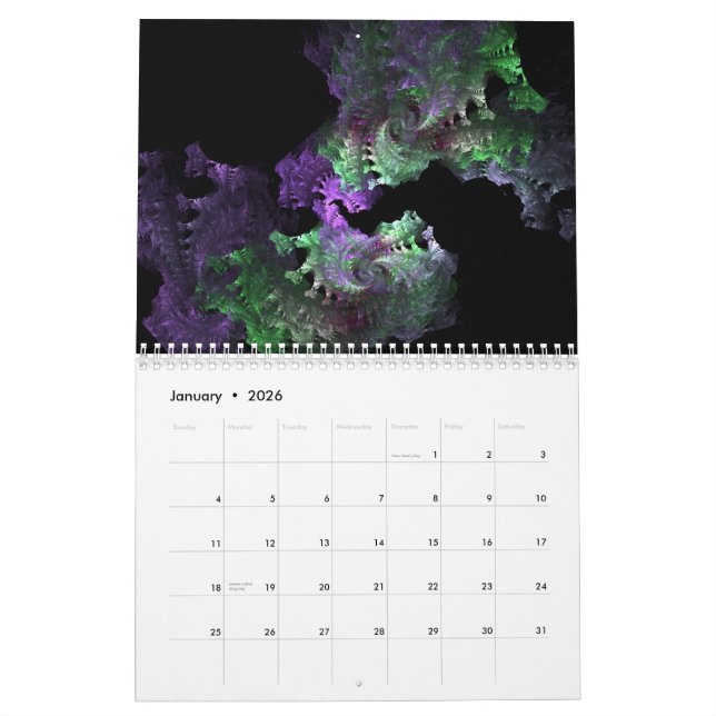 Calendrier Mural Fractales pour 2015 v1 (Jan 2026)