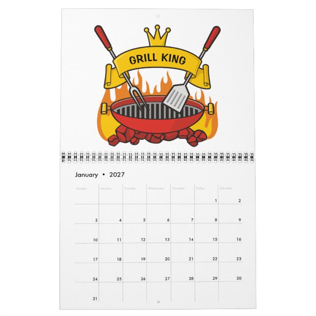 Calendrier Mural Grill King (Jan 2027)