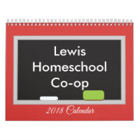 Homeschool Co op Chalkboard sur Red Arrière - plan