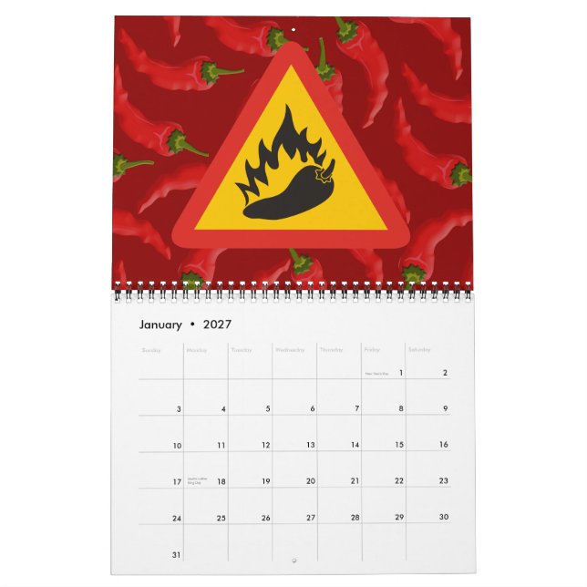 Calendrier Mural Hot pepper danger (Jan 2027)