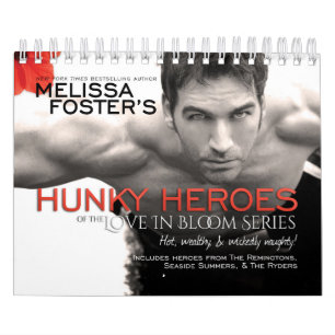 Calendrier Mural Hunky Heroes of the Love in Bloom Series Calendrie