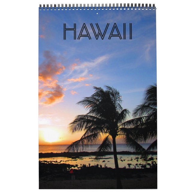 Calendrier Mural îles hawaii 2025 (Protection)