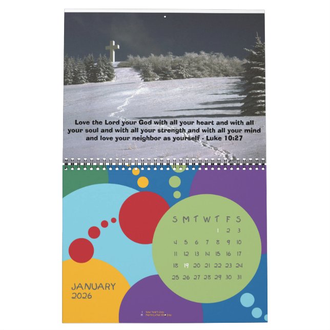 Calendrier Mural Inspiration (Jan 2026)