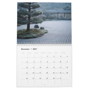 Calendrier mural Japandi Jardins Zen Japonais