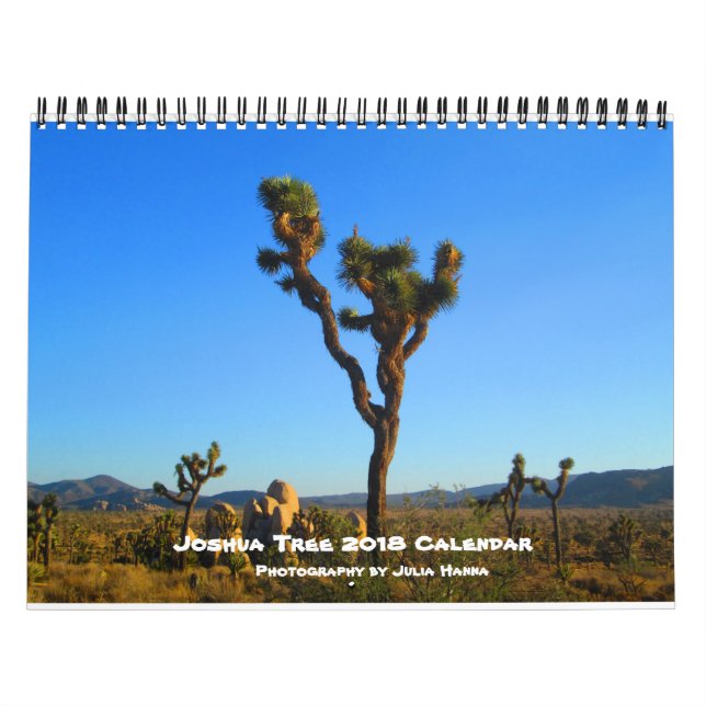 Calendrier Mural Joshua Tree 2018 Par Julia Hanna (Protection)