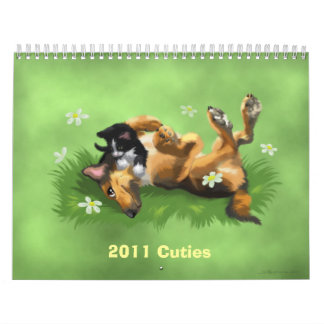 Calendrier Mural Jouer dans les marguerites, 2011 Cuties