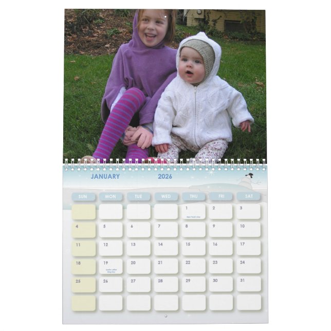 Calendrier Mural Joyeux Noël et une bonne année ! (Jan 2026)