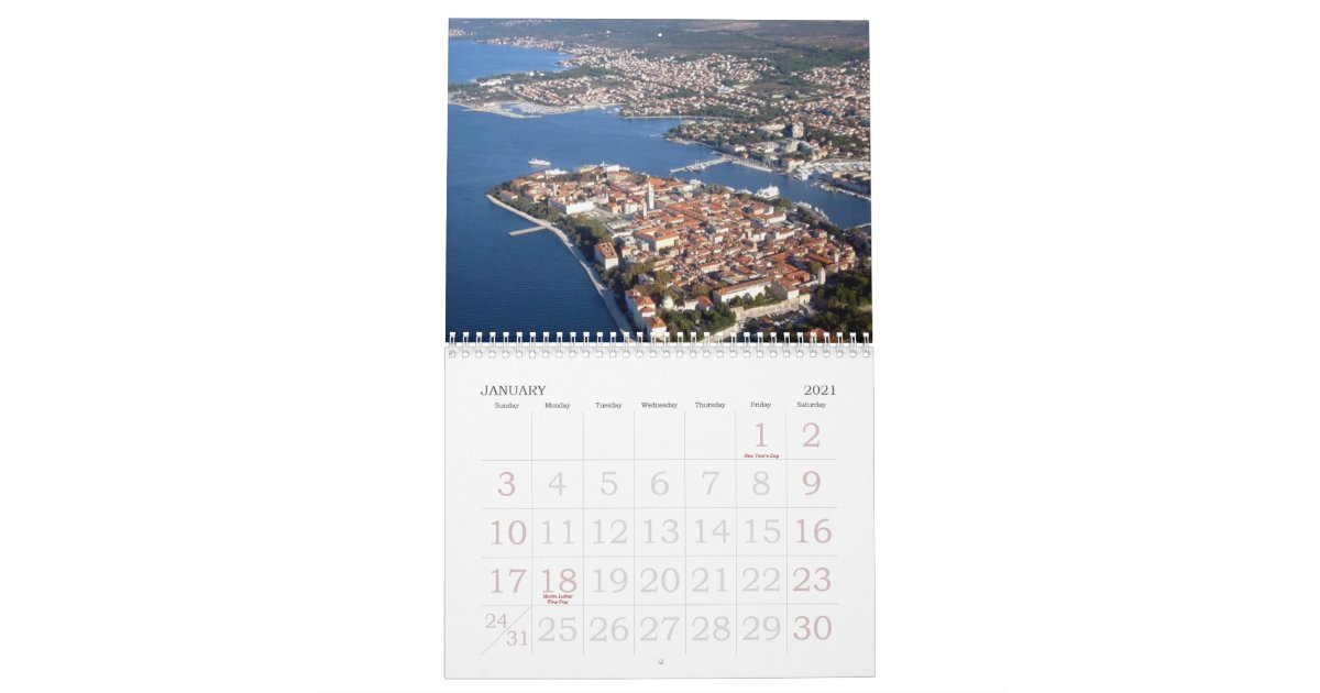 Calendrier Mural La Croatie Zazzle Ca