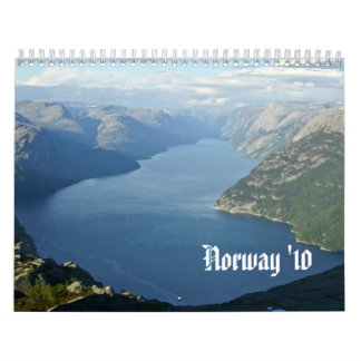 Calendrier Mural La Norvège l'explorant