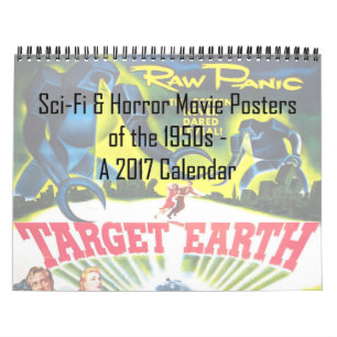 Calendrier Mural La science fiction et affiches de film d'horreur
