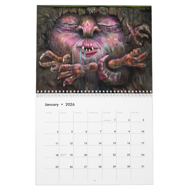 Calendrier Mural La science fiction/imaginaire (Jan 2026)