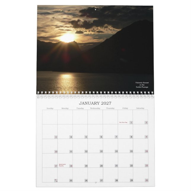 Calendrier Mural L'Alaska, 2013 (Jan 2027)