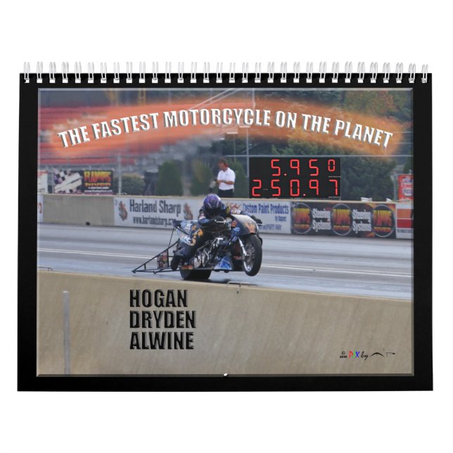 Calendrier Mural Le Dragbike le plus rapide sur la planète… Sponsor (Protection)