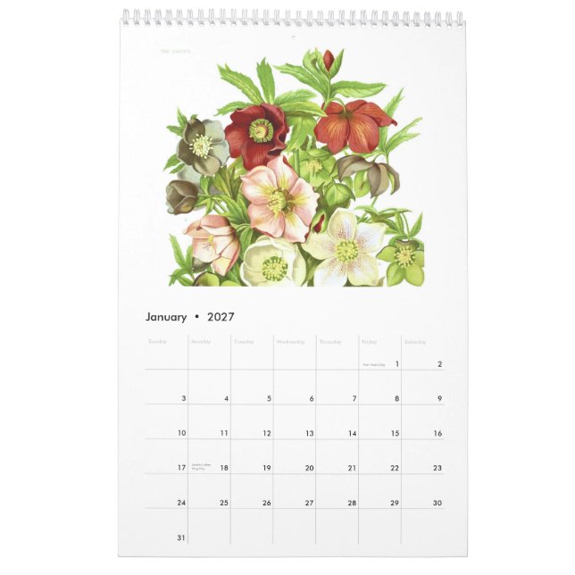 Calendrier Mural Le jardin 2015 (Jan 2027)