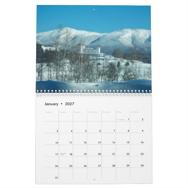 Calendrier Mural Le New Hampshire 2013 (Jan 2027)