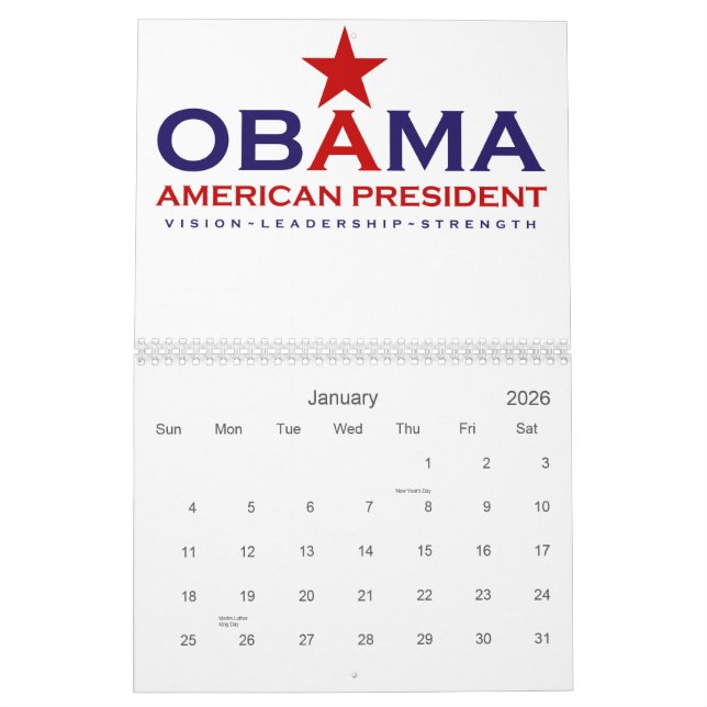 Calendrier Mural Le Président Obama 2013 (Jan 2026)