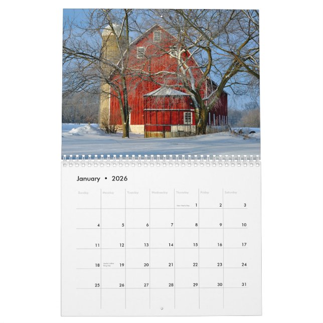 Calendrier Mural L'inconduite du Wisconsin en 2015 (Jan 2026)