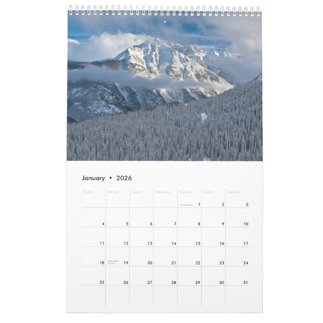 Calendrier Mural L'ouest indompté (Jan 2026)