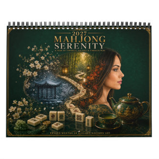 Calendrier mural Mahjong Serenity Quatre Saisons 2