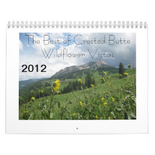 Calendrier Mural Meilleur 2012 des vues crêtées de fleur sauvage de