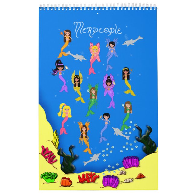 Calendrier Mural Mermaids Mini Posters Livre (Protection)