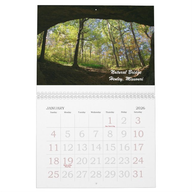 Calendrier Mural Moments au Missouri (Jan 2026)