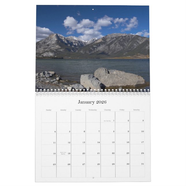 Calendrier Mural Montagnes rocheuses canadiennes (Jan 2026)