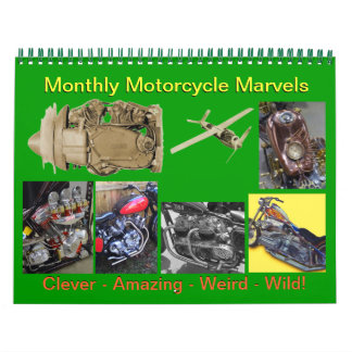 Calendrier Mural Monthly Motorcycle Marvels 2016