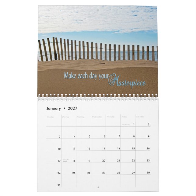 Calendrier Mural Mots Pour Vivre Par (Jan 2027)