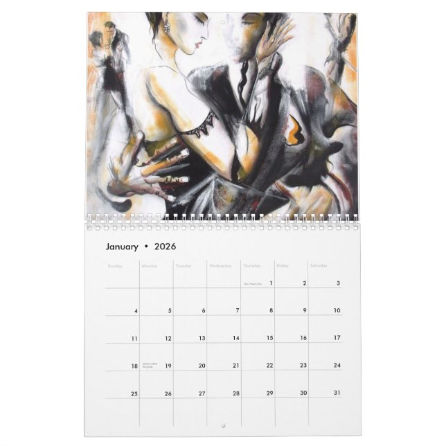 Calendrier Mural Musique et danse dans la ville (Jan 2026)