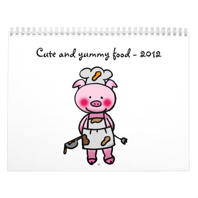 Calendrier Mural nourriture mignonne et délicieuse - 2012 (Protection)