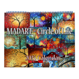 Calendrier Mural NOUVEAU MADART coloré 2015 Circle of Life Calenda