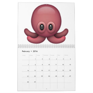 Calendrier Mural Octopus - Emoji