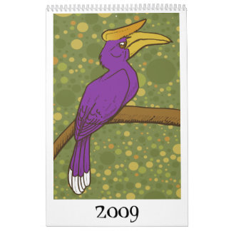 Calendrier Mural Oiseaux 2009