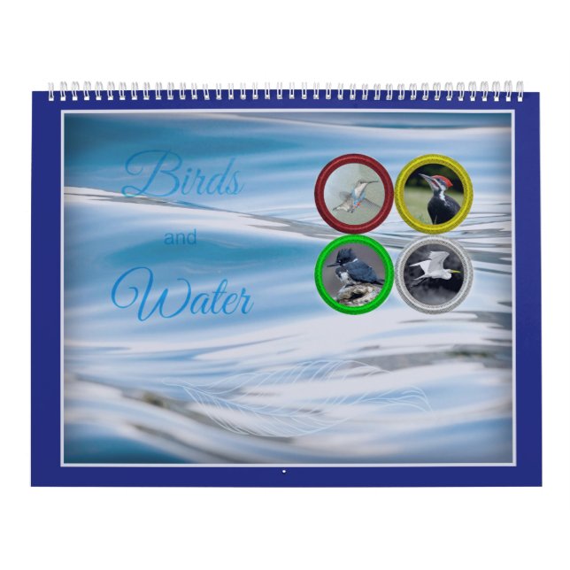 Calendrier Mural Oiseaux et eau (grands) (Protection)