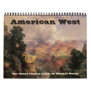 Calendrier Mural Ouest vintage-américain, Western Cowboys