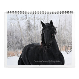 Calendrier Mural Photo énorme de cheval frison