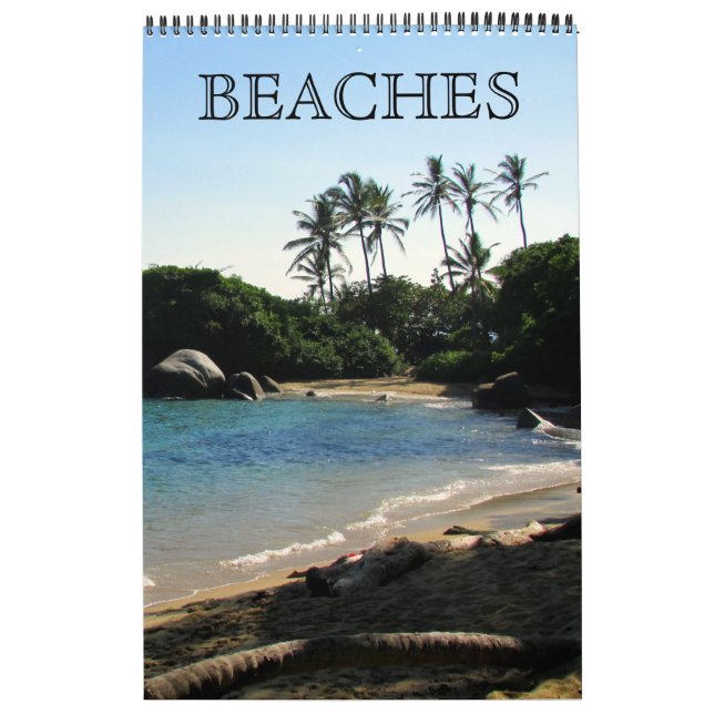 Calendrier Mural photographie de plages (Protection)