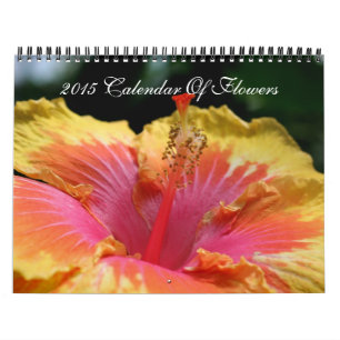 Calendrier Mural Photographie des fleurs agrafées