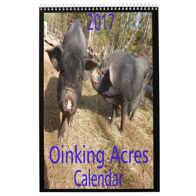 Calendrier Mural Porcs d'acres d'Oinking mini (Protection)