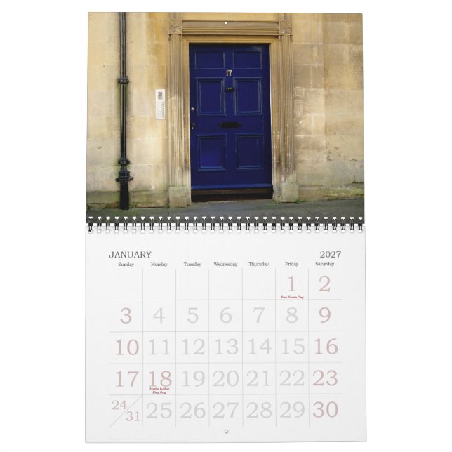 Calendrier Mural Portes vers l'Angleterre (Jan 2027)