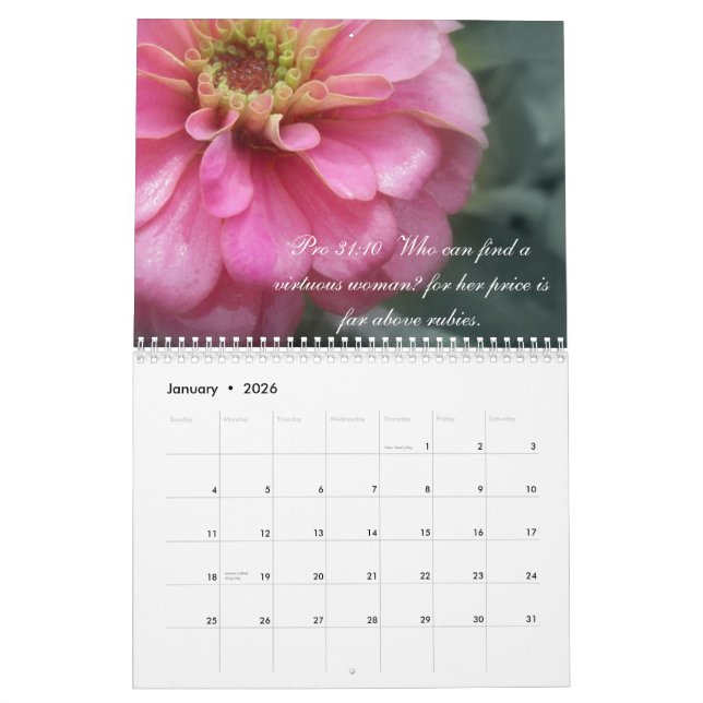 Calendrier Mural Proverbes 31 (Jan 2026)