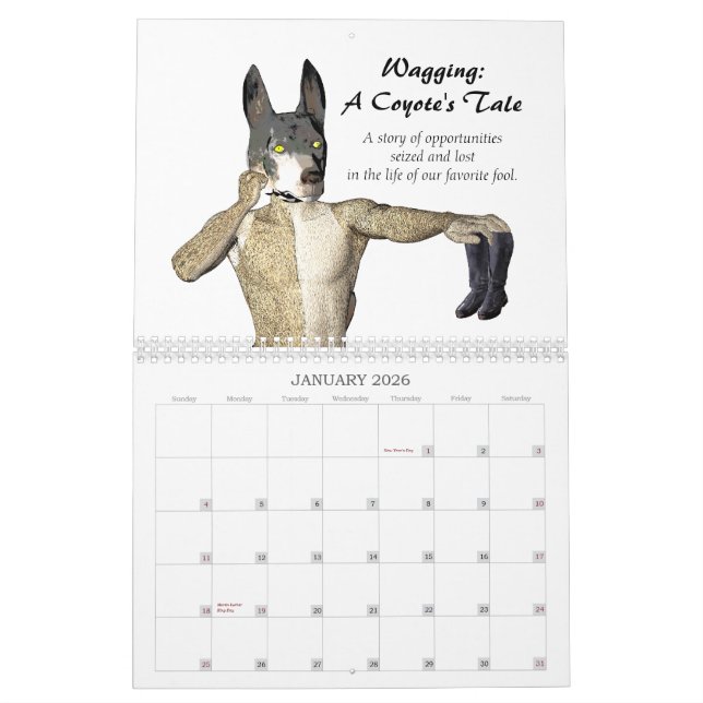 Calendrier Mural Remuement : Le conte d'un coyote (Jan 2026)