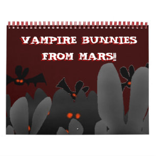 Calendrier Mural Saisons avec les lapins Vampire de Mars!